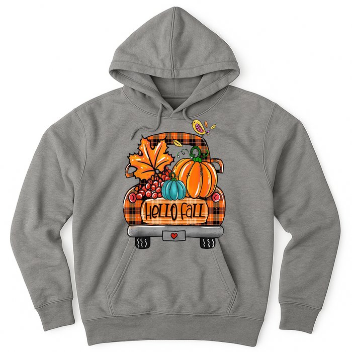 Hello Fall Pumpkin Truck Cute Hoodie