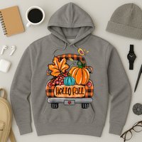 Hello Fall Pumpkin Truck Cute Hoodie