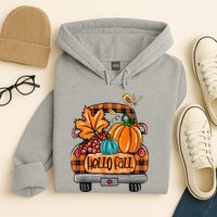 Hello Fall Pumpkin Truck Cute Hoodie