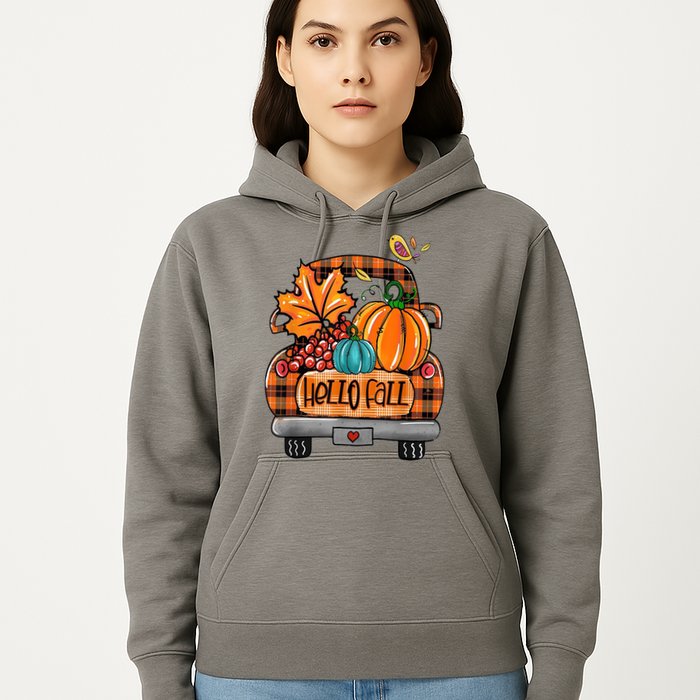 Hello Fall Pumpkin Truck Cute Hoodie