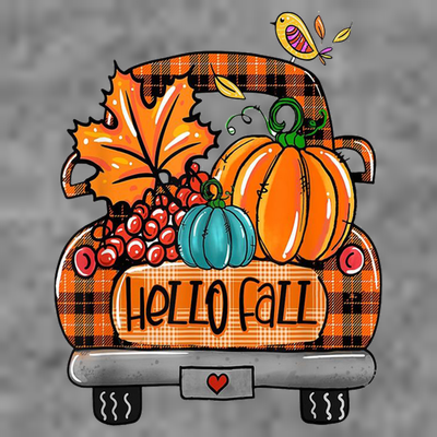 Hello Fall Pumpkin Truck Cute T-Shirt