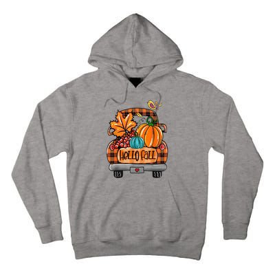 Hello Fall Pumpkin Truck Cute Tall Hoodie