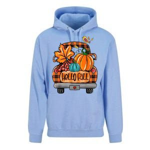 Hello Fall Pumpkin Truck Cute Unisex Surf Hoodie