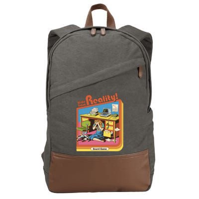 Hide From Reality Cotton Canvas Backpack