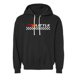 Heart Flame Race Car Big Little Sorority Reveal For Little Garment-Dyed Fleece Hoodie