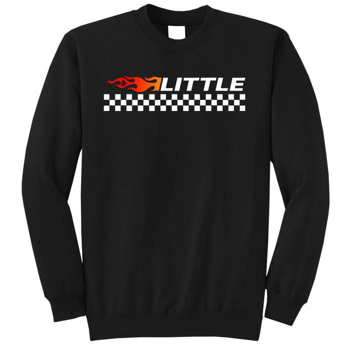 Heart Flame Race Car Big Little Sorority Reveal For Little Tall Sweatshirt