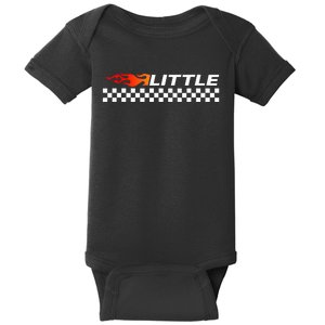 Heart Flame Race Car Big Little Sorority Reveal For Little Baby Bodysuit