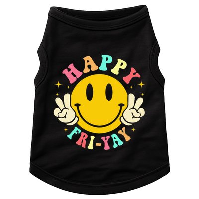 Happy Friyay Retro Smile Face Friday Lovers Doggie Tank