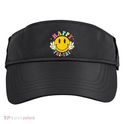 Happy Friyay Retro Smile Face Friday Lovers Adult Drive Performance Visor