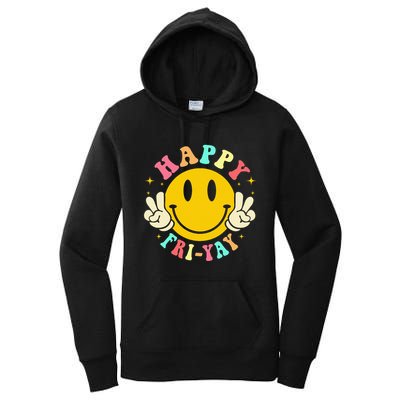 Happy Friyay Retro Smile Face Friday Lovers Women's Pullover Hoodie
