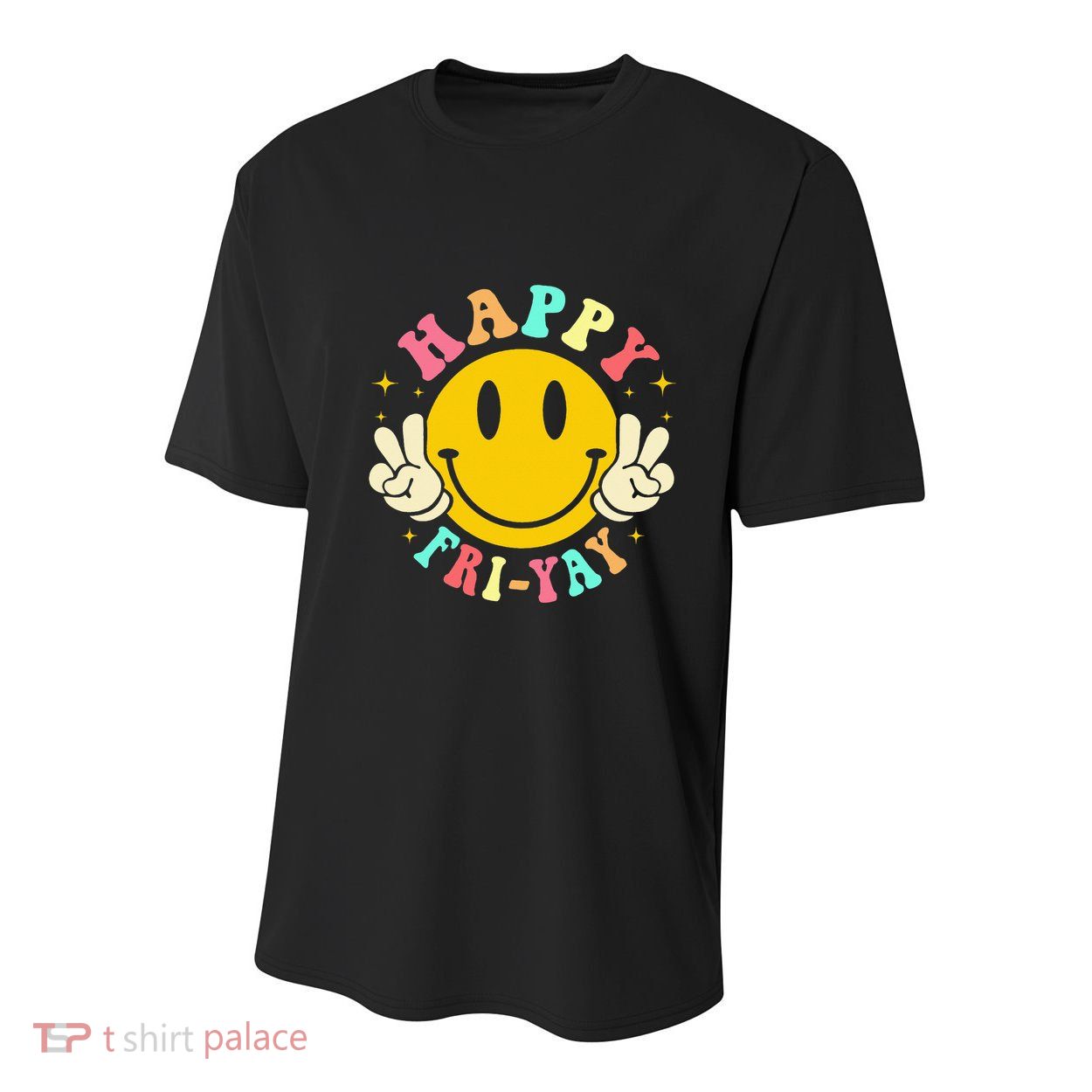 Happy Friyay Retro Smile Face Friday Lovers Youth Performance Sprint T-Shirt