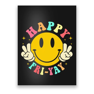 Happy Friyay Retro Smile Face Friday Lovers Poster