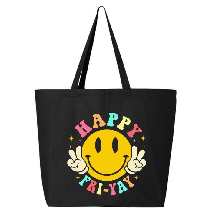 Happy Friyay Retro Smile Face Friday Lovers 25L Jumbo Tote