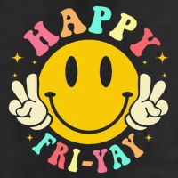 Happy Friyay Retro Smile Face Friday Lovers 25L Jumbo Tote