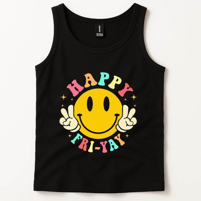 Happy Friyay Retro Smile Face Friday Lovers Tank Top