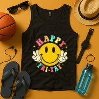 Happy Friyay Retro Smile Face Friday Lovers Tank Top