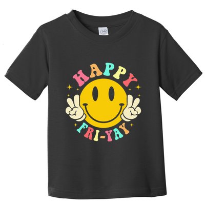 Happy Friyay Retro Smile Face Friday Lovers Toddler T-Shirt