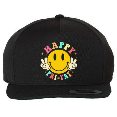 Happy Friyay Retro Smile Face Friday Lovers Wool Snapback Cap