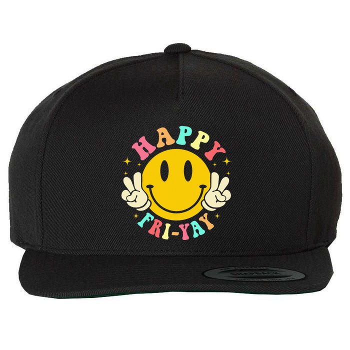 Happy Friyay Retro Smile Face Friday Lovers Wool Snapback Cap
