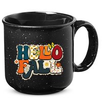 Hello Fall Retro Groovy Pumpkin Season Leopard Autumn 15oz Campfire Ceramic Mug