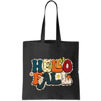Hello Fall Retro Groovy Pumpkin Season Leopard Autumn Bag