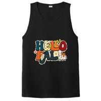 Hello Fall Retro Groovy Pumpkin Season Leopard Autumn PosiCharge Competitor Tank