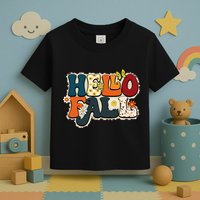 Hello Fall Retro Groovy Pumpkin Season Leopard Autumn Toddler T-Shirt