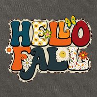 Hello Fall Retro Groovy Pumpkin Season Leopard Autumn Cotton Canvas Backpack