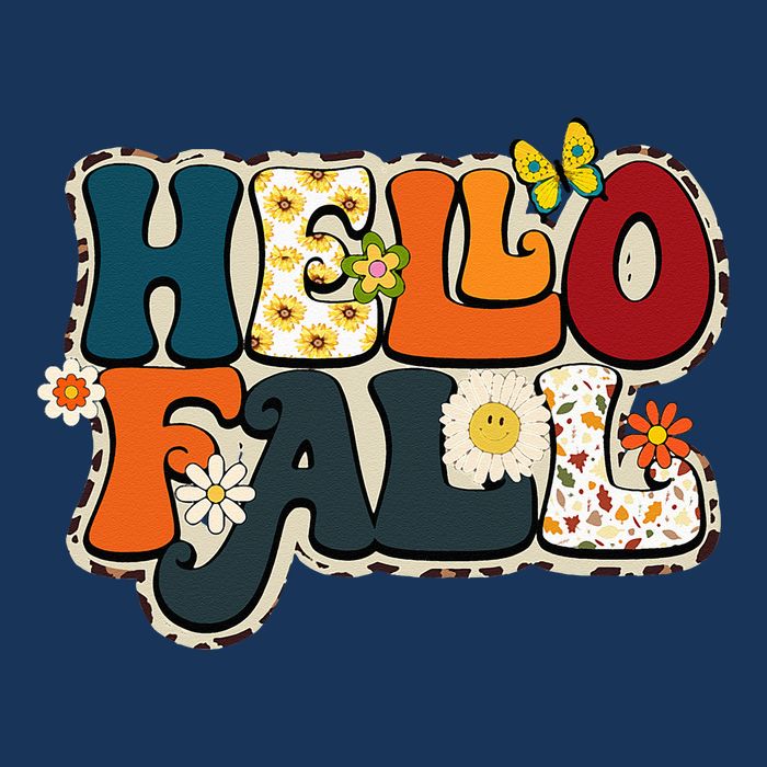 Hello Fall Retro Groovy Pumpkin Season Leopard Autumn Infant Baby Jersey Bodysuit
