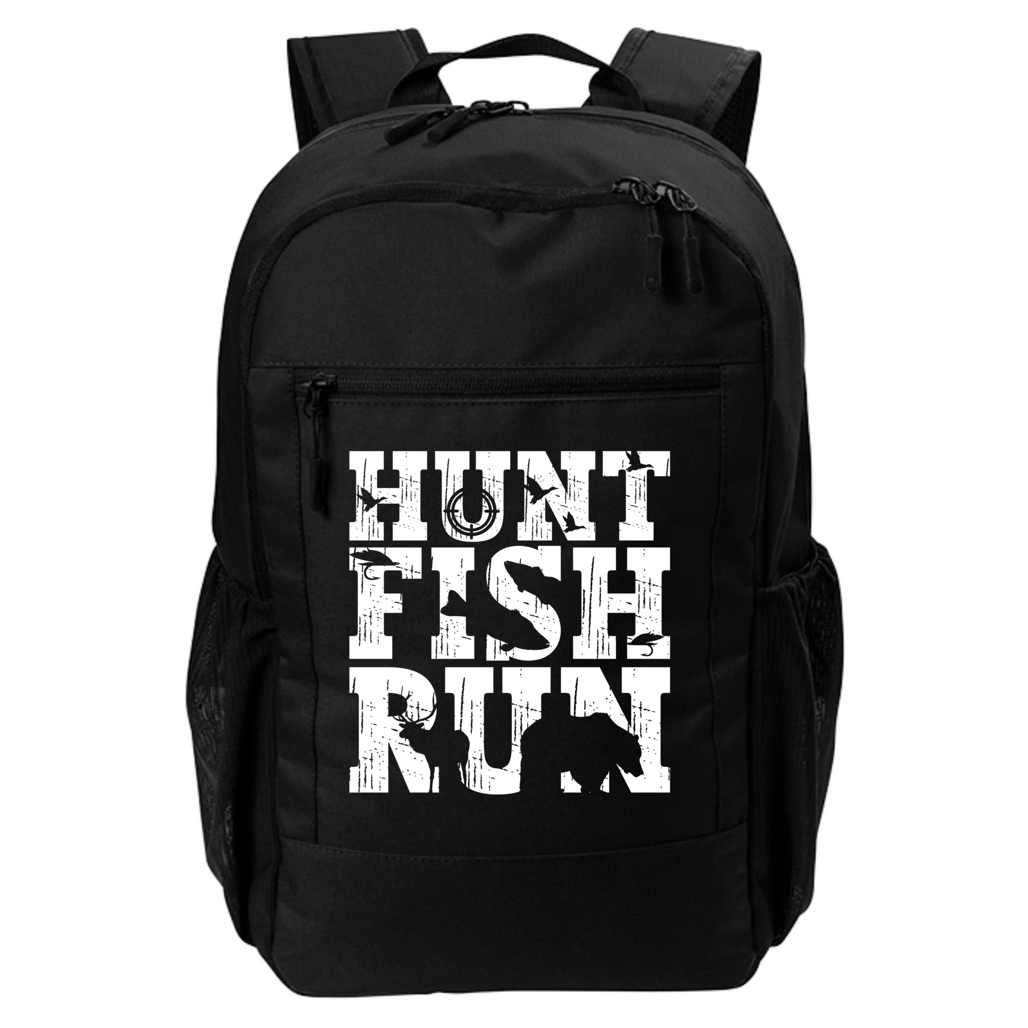 Hunt Fish Run Hunting Fishing Running Hunter Gift Backpack