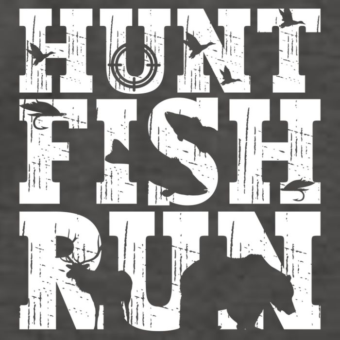 Hunt Fish Run Hunting Fishing Running Hunter Gift Vector Backpack
