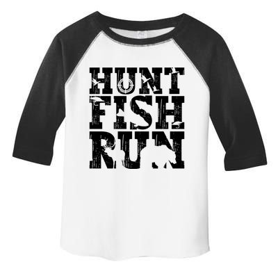 Hunt Fish Run Hunting Fishing Running Hunter Gift Toddler Fine Jersey T-Shirt