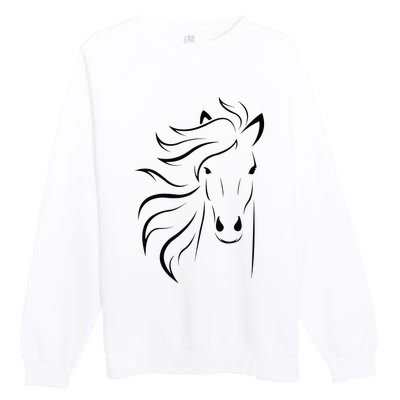 horse for riders and horse lovers Premium Crewneck Sweatshirt