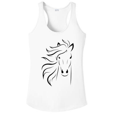 horse for riders and horse lovers Ladies PosiCharge Competitor Racerback Tank