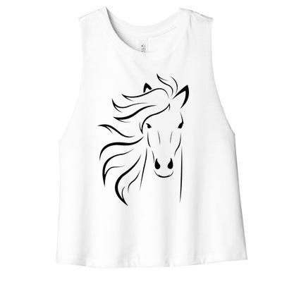 horse for riders and horse lovers Women's Racerback Cropped Tank