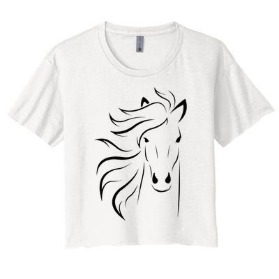 horse for riders and horse lovers Women's Crop Top Tee