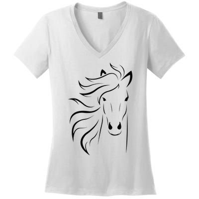 horse for riders and horse lovers Women's V-Neck T-Shirt