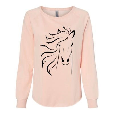 horse for riders and horse lovers funny animal Womens California Wash Sweatshirt