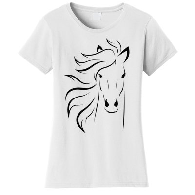 horse for riders and horse lovers funny animal Women's T-Shirt