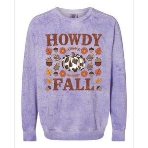 Howdy Fall Rustic Autumn Theme Colorblast Crewneck Sweatshirt