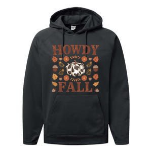 Howdy Fall Rustic Autumn Theme Performance Fleece Hoodie