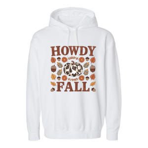 Howdy Fall Rustic Autumn Theme Garment-Dyed Fleece Hoodie