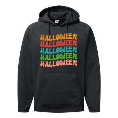 Halloween Festive Retro Gift Performance Fleece Hoodie