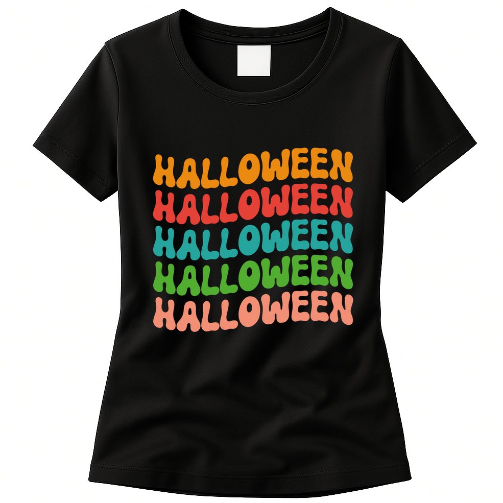 Halloween Festive Retro Gift Womens T-Shirt