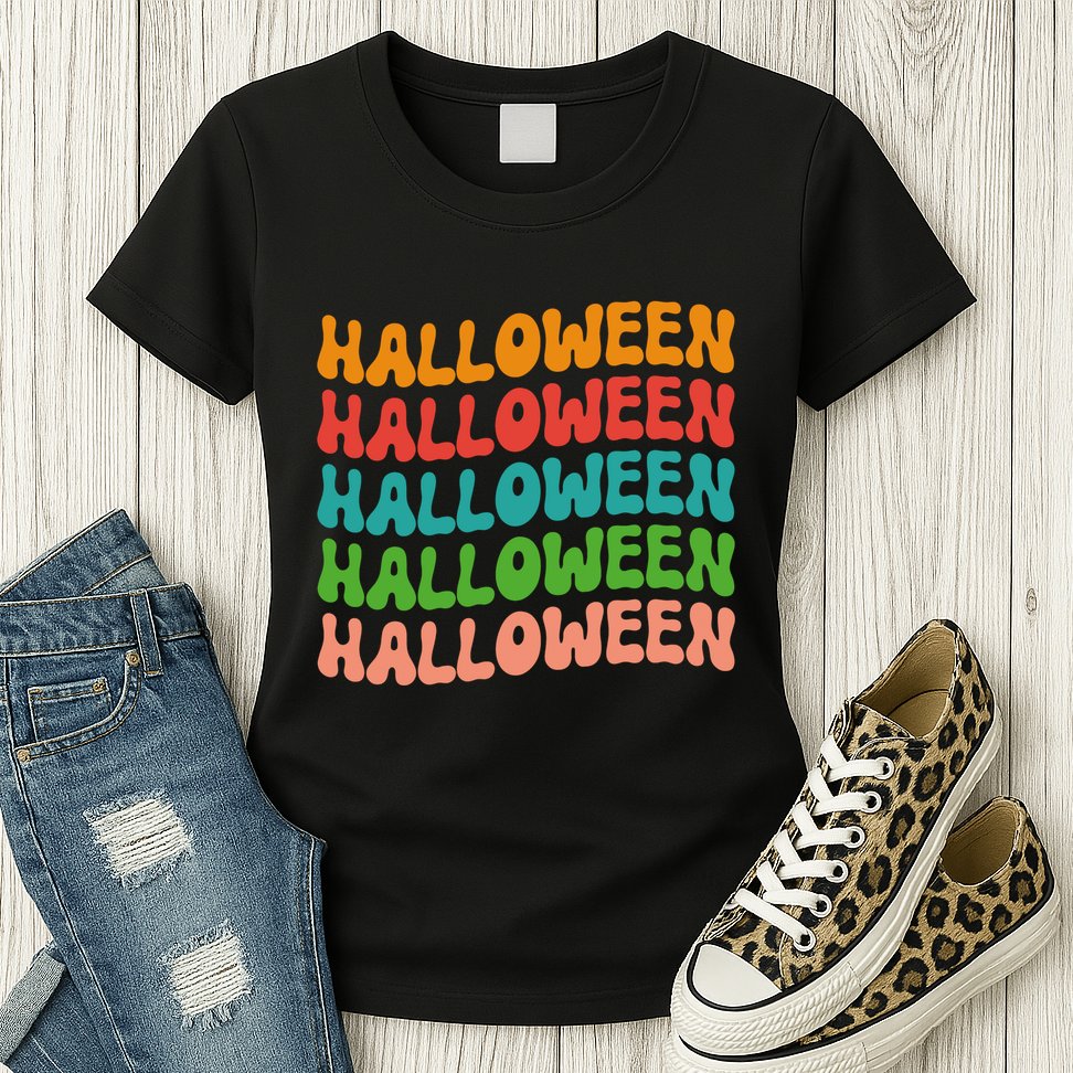 Halloween Festive Retro Gift Womens T-Shirt