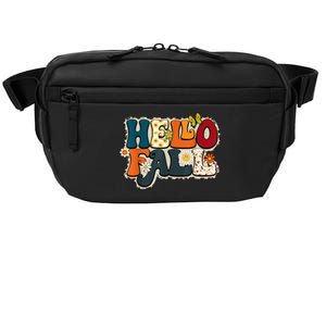 Hello Fall Retro Groovy Pumpkin Season Leopard Autumn Crossbody Pack