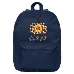 Hello Fall Sunflower Pumpkin 16 in Basic Backpack