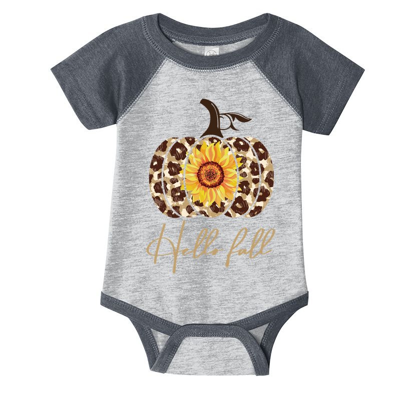 Hello Fall Sunflower Pumpkin Infant Baby Jersey Bodysuit