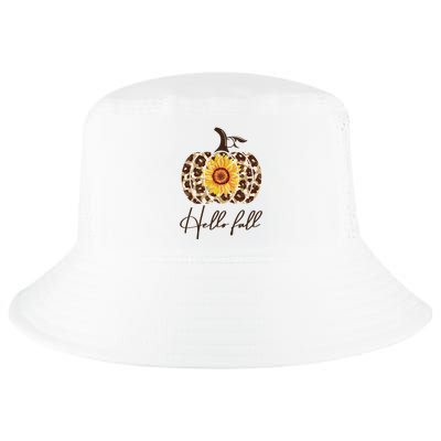 Hello Fall Sunflower Pumpkin Cool Comfort Performance Bucket Hat