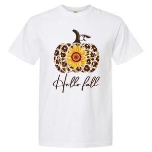 Hello Fall Sunflower Pumpkin Garment-Dyed Heavyweight T-Shirt